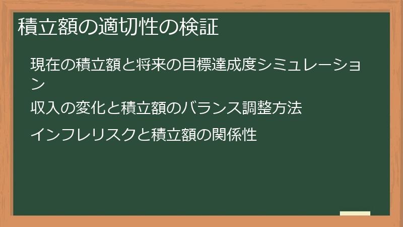 積立額の適切性の検証